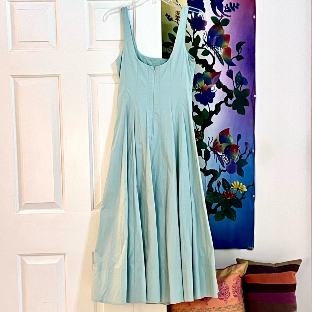 🌺🎉HP🎉🌺 NWOT Staud Wells Midi Dress Sage - Picture 14 of 16
